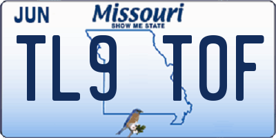MO license plate TL9T0F