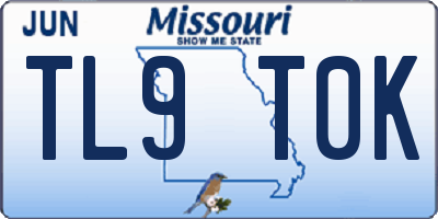 MO license plate TL9T0K