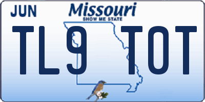 MO license plate TL9T0T