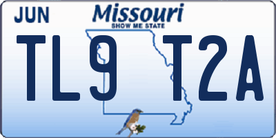 MO license plate TL9T2A