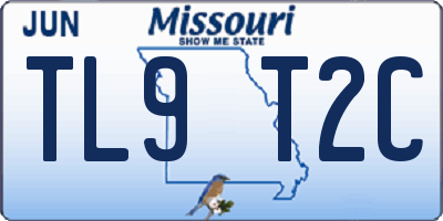 MO license plate TL9T2C