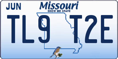 MO license plate TL9T2E