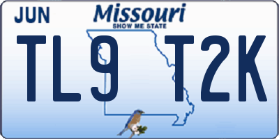 MO license plate TL9T2K