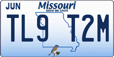 MO license plate TL9T2M