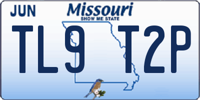 MO license plate TL9T2P