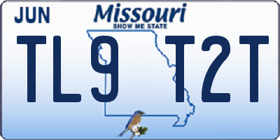MO license plate TL9T2T