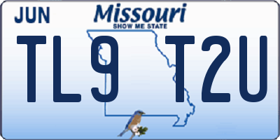 MO license plate TL9T2U