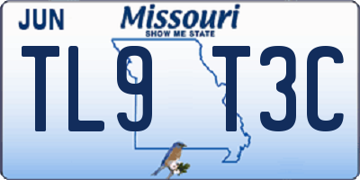 MO license plate TL9T3C