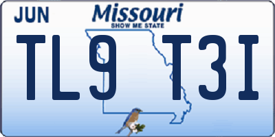 MO license plate TL9T3I