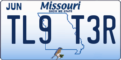 MO license plate TL9T3R