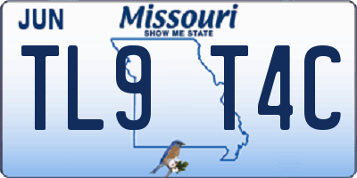 MO license plate TL9T4C