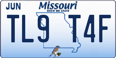 MO license plate TL9T4F