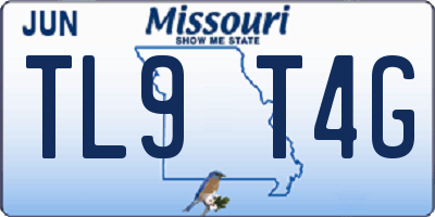 MO license plate TL9T4G