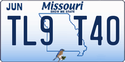 MO license plate TL9T4O