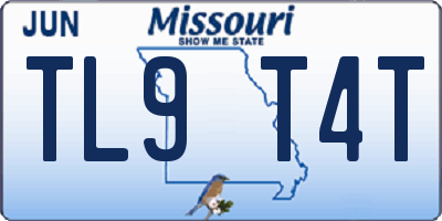 MO license plate TL9T4T