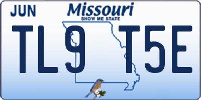 MO license plate TL9T5E