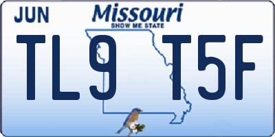 MO license plate TL9T5F