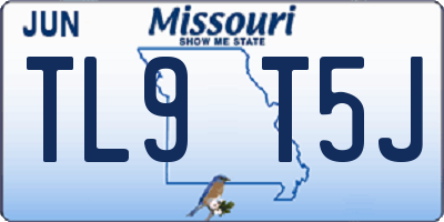 MO license plate TL9T5J