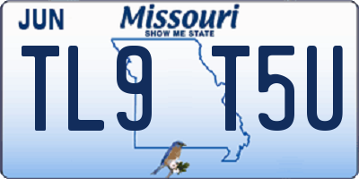 MO license plate TL9T5U