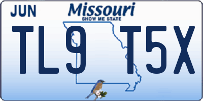MO license plate TL9T5X