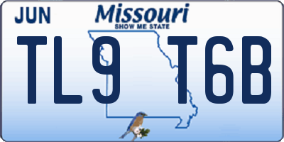 MO license plate TL9T6B