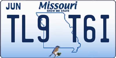 MO license plate TL9T6I