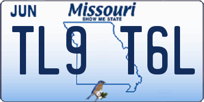 MO license plate TL9T6L