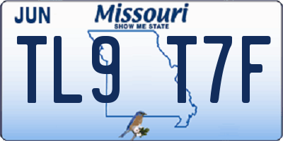 MO license plate TL9T7F