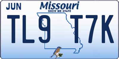MO license plate TL9T7K