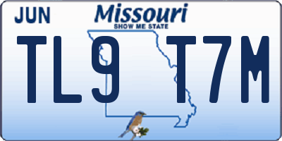 MO license plate TL9T7M