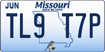 MO license plate TL9T7P