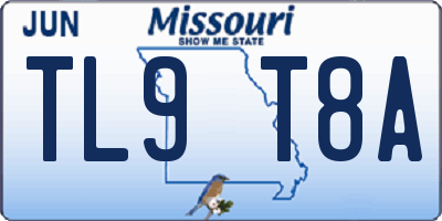 MO license plate TL9T8A