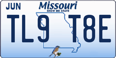 MO license plate TL9T8E