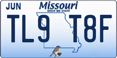 MO license plate TL9T8F
