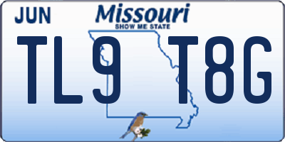 MO license plate TL9T8G