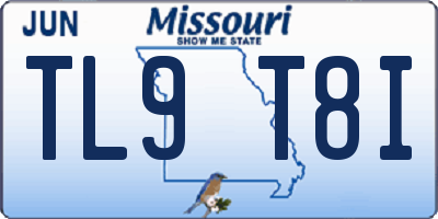 MO license plate TL9T8I