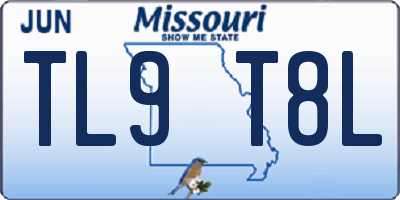 MO license plate TL9T8L