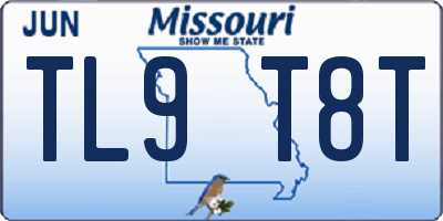 MO license plate TL9T8T