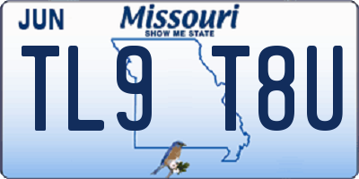 MO license plate TL9T8U