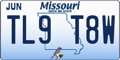 MO license plate TL9T8W