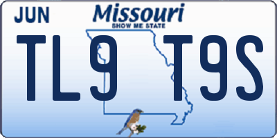 MO license plate TL9T9S