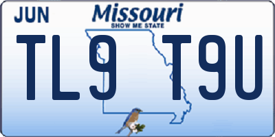 MO license plate TL9T9U