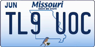 MO license plate TL9U0C