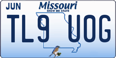 MO license plate TL9U0G
