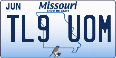MO license plate TL9U0M