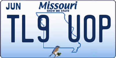 MO license plate TL9U0P