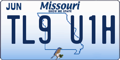 MO license plate TL9U1H