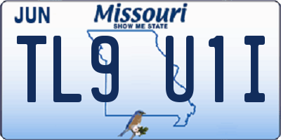 MO license plate TL9U1I