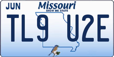 MO license plate TL9U2E