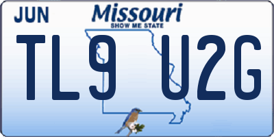 MO license plate TL9U2G